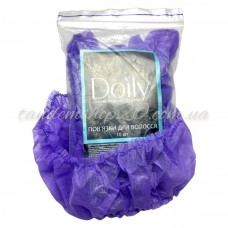 Повязка для волос на резинке спанбонд 10шт  фиолетовая