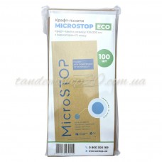 Крафт пакети для парової та повітряної стерилізації MicroStop 4 класу   100х200   100 шт/уп   коричневий
