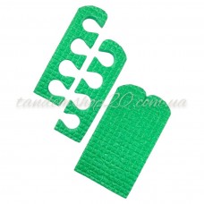Растопырки (разделители) для педикюра, зеленые, 1 пара