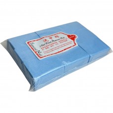 Салфетки безворсовые маникюрные для снятия липкого слоя в полиэтиленовой упаковке 3,9*5,9 см голубые, 1000 шт
