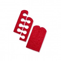 Роздільники для педикюру, для пальців ніг, червоні 1 пара