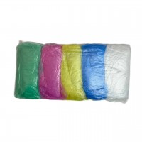 Бахіли поліетиленові, 3 грама (13 мкм), 40*14 см, різнокольорові мікс, 100 шт (50 пар)