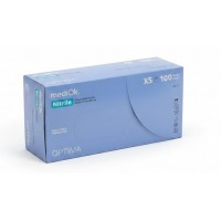 Рукавички одноразові нітрилові без пудри блакитні MediOK Optima 100 шт, 3,0 грама розмір XS