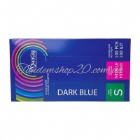 Рукавички одноразові нітрилові без пудри блакитні SanGig BLUE 100 шт 3.5 грама розмір S