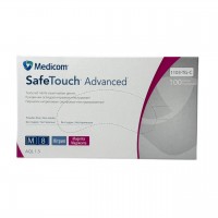 Перчатки одноразовые нитриловые без пудры малиновые (маджента) Medicom 100 шт 3.5 г размер М