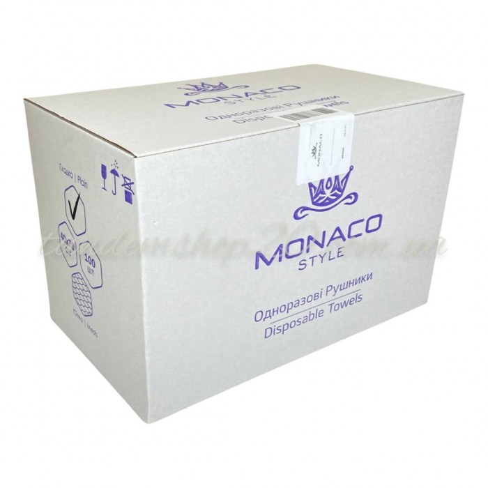 Полотенца в коробке Monaco 40*70, спанлейс, 40 г/м2  100 шт/кор,   гладкие