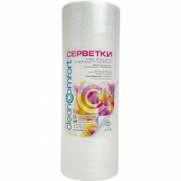 Салфетки в рулоне с перфорацией CleanComfort размер 30*30, спанлейс, плотность 50 г/м2 (100 шт), структура гладкая