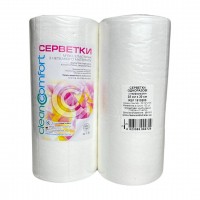 Салфетки в рулоне с перфорацией CleanComfort размер 25*30, спанлейс, плотность 50 г/м2 (100 шт), структура комбинированная гладкая + сетка