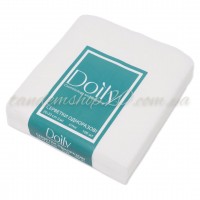 Серветки в пачці нарізні Doily розмір 20*20, спанлейс, щільність 40 г/м2, (100 шт/пач), структура сітка