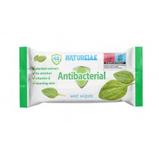 Влажные салфетки в упаковке с клапаном NATURELLE antibacterial, подорожник, 48 шт
