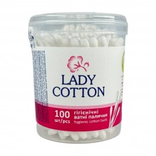 Палочки ватные в банке Lady Cotton 100 шт, 1 упаковка