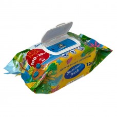 Влажные салфетки в упаковке с клапаном Summer Fresh детские 120 шт