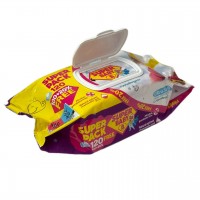 Вологі серветки в упаковці з клапаном Super Baby superpack sensitive ромашка та алоє 120 шт