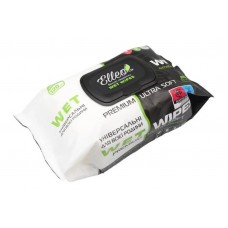 Влажные салфетки Elleo Premium Ultra Soft антибактериальные, без спирта универсальные 120 шт/уп