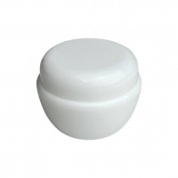 Баночка пластикова з мембраною кришкою Тіффані, біла 30 мл