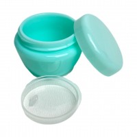 Баночка пластикова з мембраною кришкою Тіффані, бірюзова 30 мл