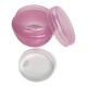 Баночка пластиковая с мембраной крышкой Тиффани, прозрачно-розовая 20 мл