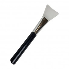 Кисть для нанесення масок силіконова, чорна ручка 14 см, 1 шт