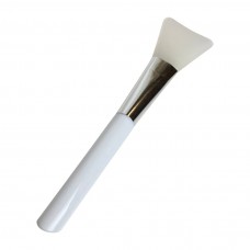 Кисть для нанесення масок силіконова, біла ручка 14 см, 1 шт