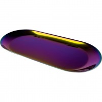 Лоток металевий для дезінфекції інструментів, розмір 9.5*23 см колір хамелеон