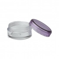 Баночка пластикова без мембрани Кіпр, прозоро-бузкова 5 мл