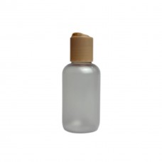 Флакон пластиковий матовий для рідини з кришкою диск-топ колір кремовий 100 мл