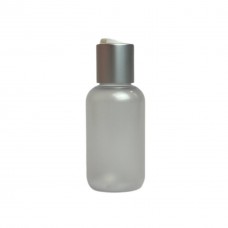 Флакон пластиковый матовый для жидкости с крышкой диск-топ цвет бело-серебряный 100 мл