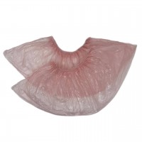 Бахіли поліетиленові вага  3 грама (пара) 13 мкм 40*14 см 100 шт (50 пар)  рожево-пудрові