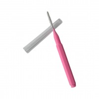 Щеточка Baby Brush (бейби браш) для ресниц и бровей 0,9 мм цвет светло-розовый
