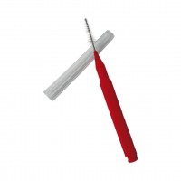 Щіточка Baby Brush (бейбі браш) для вій та брів 1 мм колір червоний