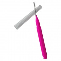 Щіточка Baby Brush (бейбі браш) для вій та брів 0,9 мм колір малиновий