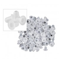 Капсы колпачки для тату чернил, красок, силиконовые пигментов с круглым дном S 100 шт/уп