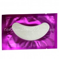 Патчі під очі для нарощування та ламінування вій безворсові гідрогелеві фіолетова упаковка, 1 пара