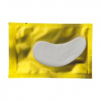 Патчи для наращивания и ламинирования ресниц безворсовые гидрогелевые желтая упаковка, 1 пара