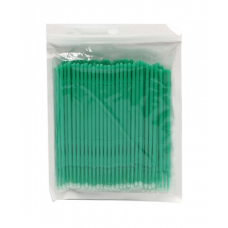 Мікробраші в упаковці 100 шт, розмір , зелені (аплікатори для брів та вій)
