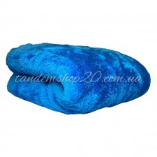 Плед махровый велсофт на кушетку размер 110х180 см, цвет голубой