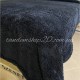 Плед махровий велсофт на кушетку розмір 110 х 180 см, колір чорний