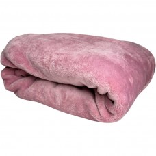 Плед махровый велсофт полированный на кушетку размер 110х180 см, цвет розовый