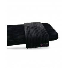 Плед махровий велсофт Хвиля полірований на кушетку розмір 107 х 180 см, колір чорний