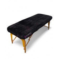 Чохол махровий велсофт Хвиля полірований на кушетку розмір 80 х 210 см, колір чорний