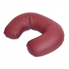 Подушка подголовник из экокожи Подкова для кушетки и массажного стола размер 35*29 цвет марсала (бордовый)