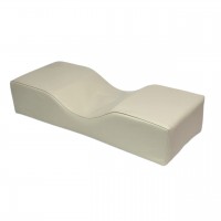 Подушка з екошкіри для нарощування та ламінування вій, косметологів, розмір 50*20*10 см, колір молочний