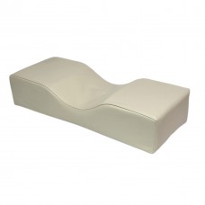 Подушка из экокожи для наращивания и ламинирования ресниц, косметологов, размер 50*20*10 см цвет молочный