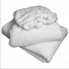 Комплект на кушетку махровий велсофт, Плед: 107 х 180 см Чохол: 80 х 220 см, колір білий