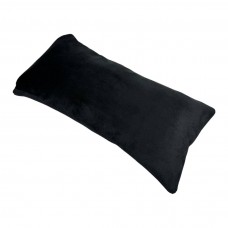 Махрова подушка підголовник Прямокутна для кушетки та масажного столу, розмір 20/40, колір чорний