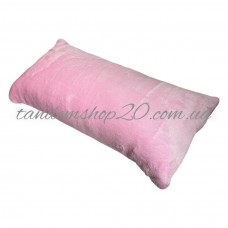Махровая подушка подголовник Прямоугольная для кушетки и массажного стола, размер 20/40, цвет розовый