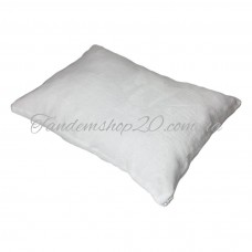 Махровая подушка подголовник Прямоугольная для кушетки и массажного стола, размер 30/40, цвет белый