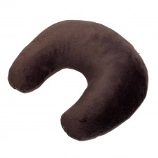 Махровая подушка подголовник Подкова для кушетки и массажного стола размер 35*29 цвет шоколад