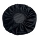 Чохол з махрового велсофту для косметологічного стільця, круглий на гумці, розмір 36 см*13см колір чорний