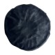 Чехол из махрового велсофта для косметологического стула, круглый на резинке, размер 36 см*13см цвет черный